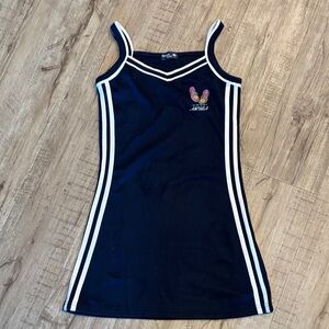 Beach Riot Navy and White Tank Top